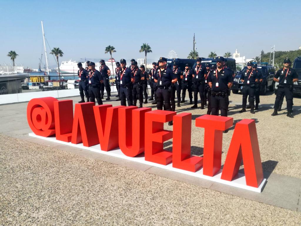 Policia Nacional take part in security operation for La Vuelta