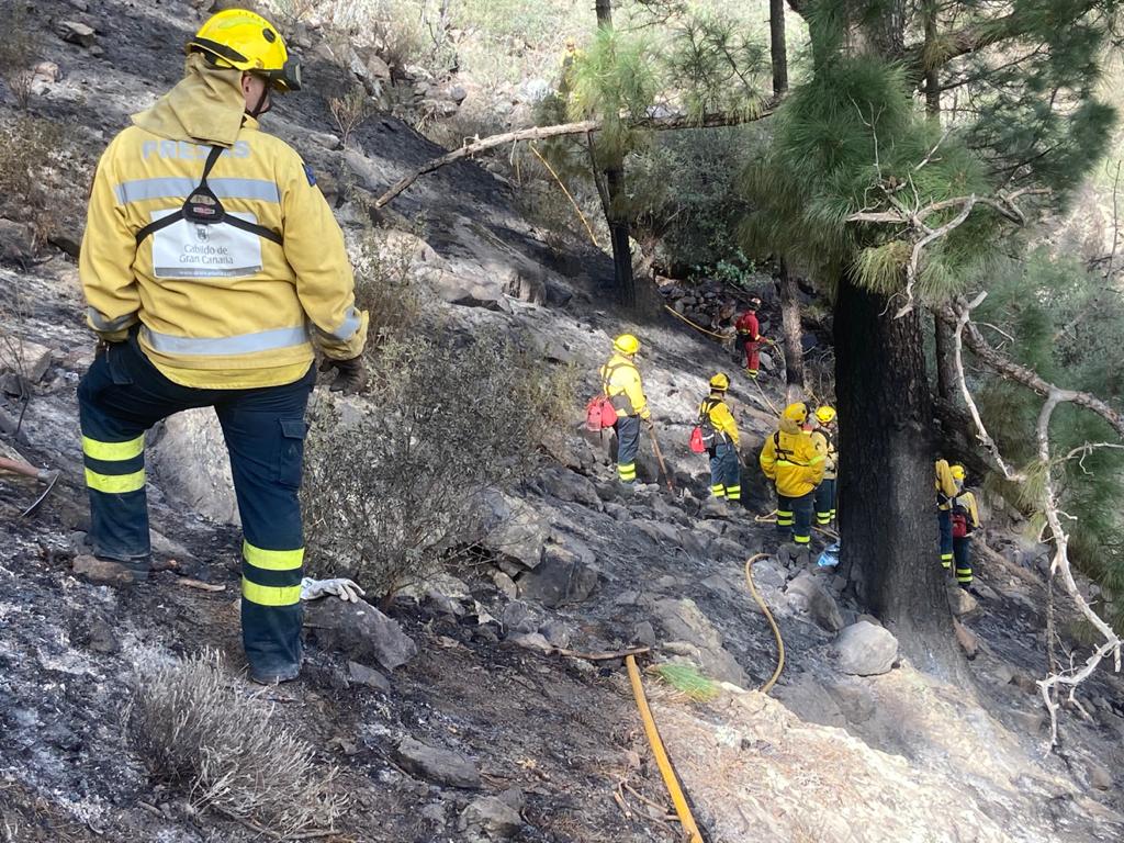 Firefighters continue to put out calima forest fires